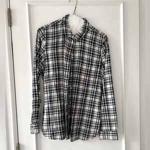 Madewell Long sleeve button plaid shirt slim fit Sz L
